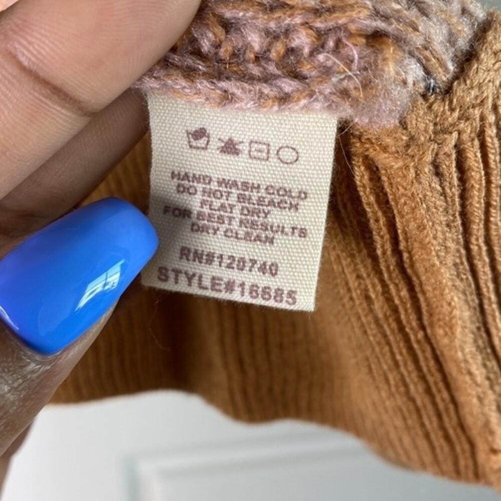 Mystree Open Front Knit Sweater Cardigan Contrast… - image 6